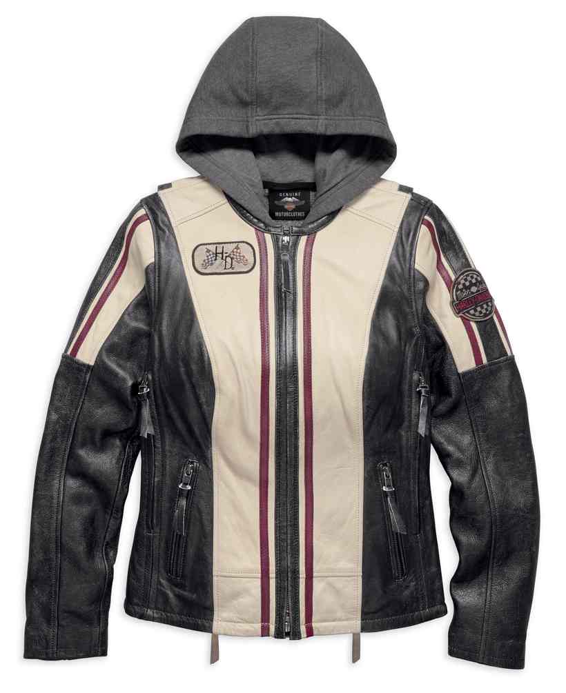 Harley-Davidson® Women's Alyssa 3-in-1 Leather Jacket, Stone 97004