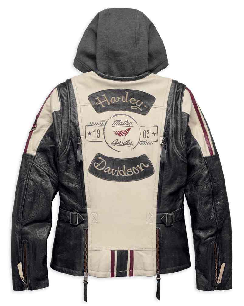 Harley-Davidson® Women's Alyssa 3-in-1 Leather Jacket, Stone 97004