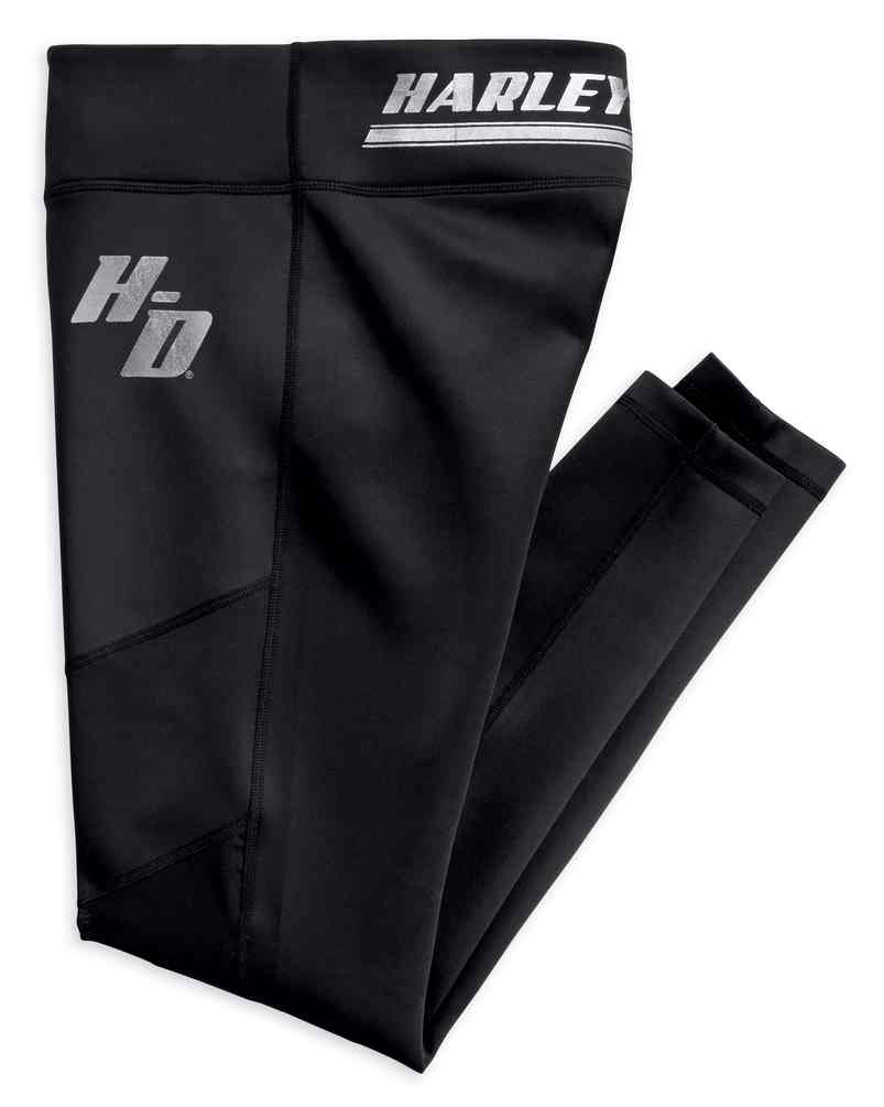Harley-Davidson Women's Mesh Accent Activewear Legging, Black 96153-18VW - Wisconsin Harley-Davidson