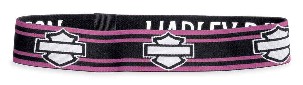 Harley-Davidson Women's Reversible Race Stripe Headband, Black 97654-18VW - Wisconsin Harley-Davidson