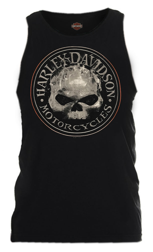 Harley-Davidson Men's Smokey Willie G Skull Sleeveless Tank, Black R002318 - Wisconsin Harley-Davidson