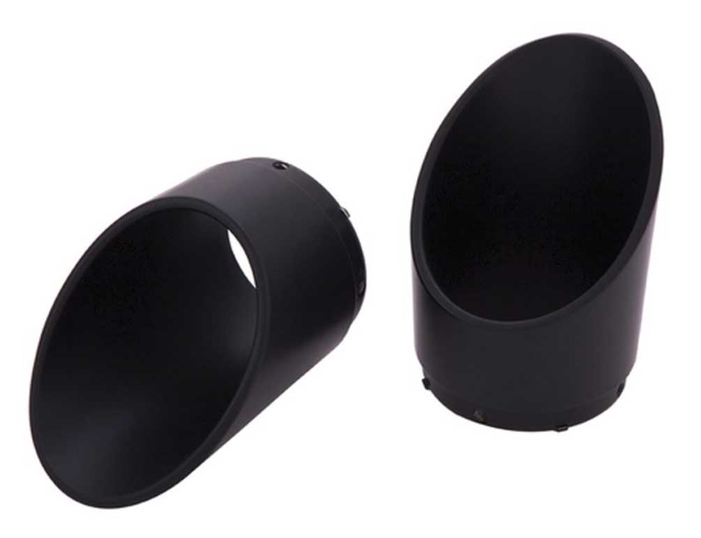 Ciro Slanted Tips - Fits All 4 in. Straight or Megaphone Mufflers, Black 31110 - Wisconsin Harley-Davidson