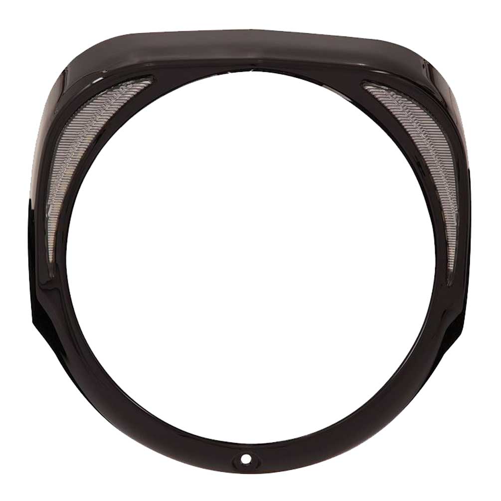 Harley-Davidson Free Shipping - Ciro Fang LED Headlight Bezels, Fits Harley '96-'13 Touring - Chrome or Black - Free Shipping on many products plus Orders Over $99