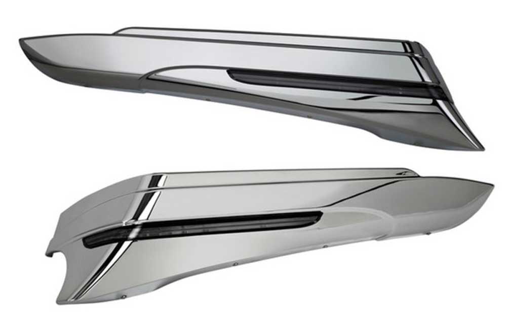 Ciro Saddlebag Extensions (Pair) 14-up Harley Road, Electra Glides Chrome or Blk - Wisconsin Harley-Davidson