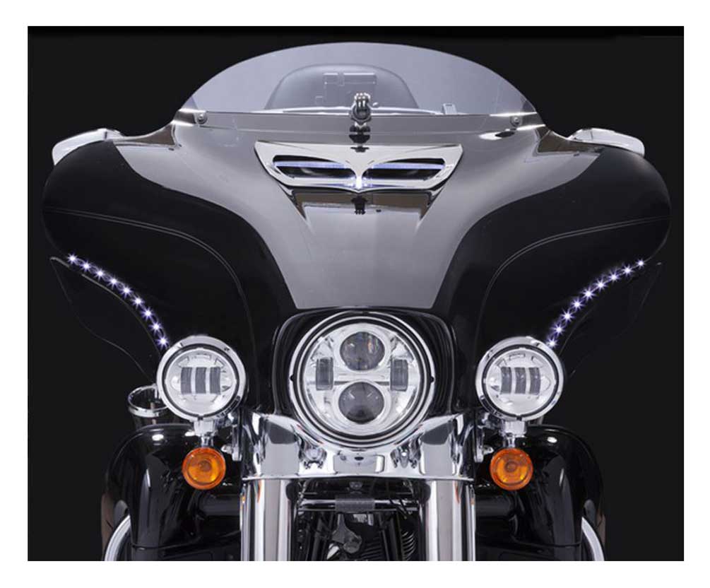 Ciro '96-'05 H-D Touring LED Bat Blades - Black, Easy Installation 45100 - No Hassle Returns at Wisconsin Harley