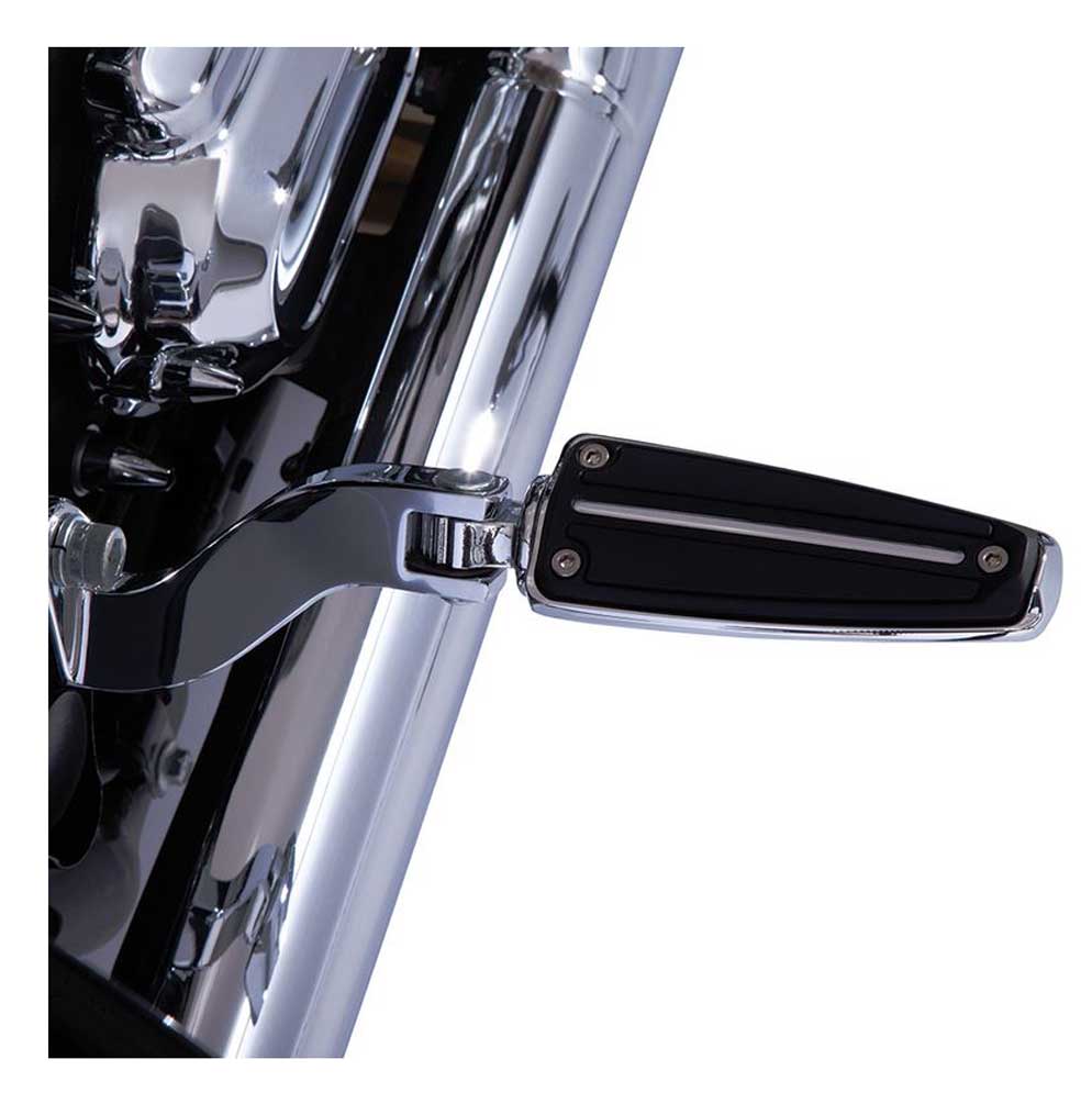Ciro Rail Footpegs With Mount - Fits Harley Clevis, Sold in Pairs, Chrome 61002 - No Hassle Returns at Wisconsin Harley