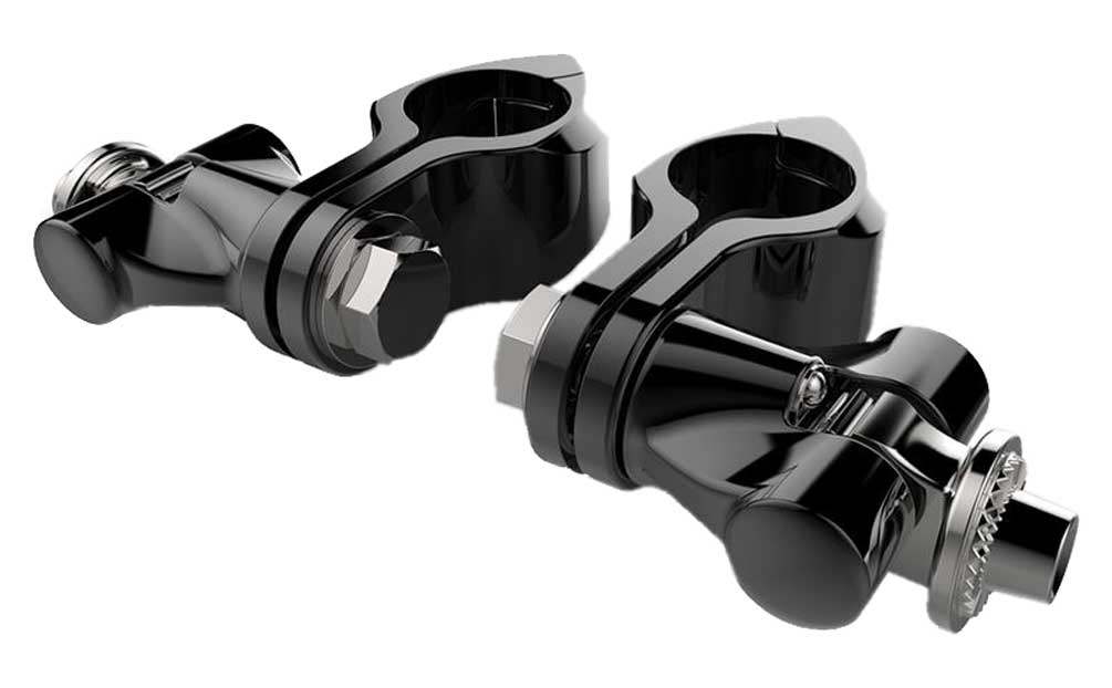 Harley-Davidson Free Shipping - Ciro Hingeless Clamps w/Clevis & Peg Mount 1.25 in. Engine Guard Chrome or Black - Free Shipping on many products plus Orders Over $99