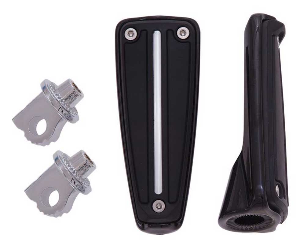 Ciro Rail Footpegs Without Mount - Sold in Pairs, Black Finish 61021 - Wisconsin Harley-Davidson