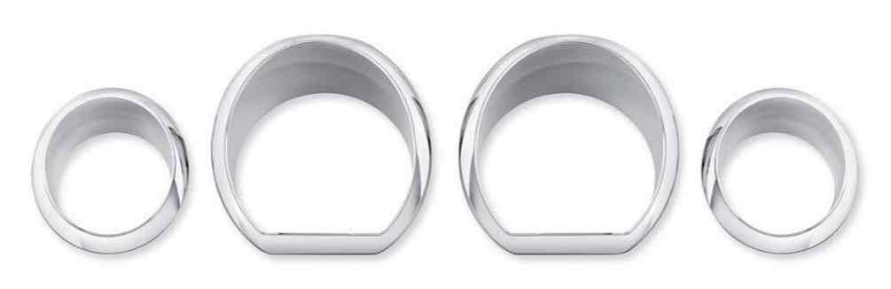 ハーレー純正 ゲージトリムキット クローム 61400451 ツーリング 新品 Harley-Davidson® Gauge Trim Kit, Multi-Fit Item - Chrome Finish