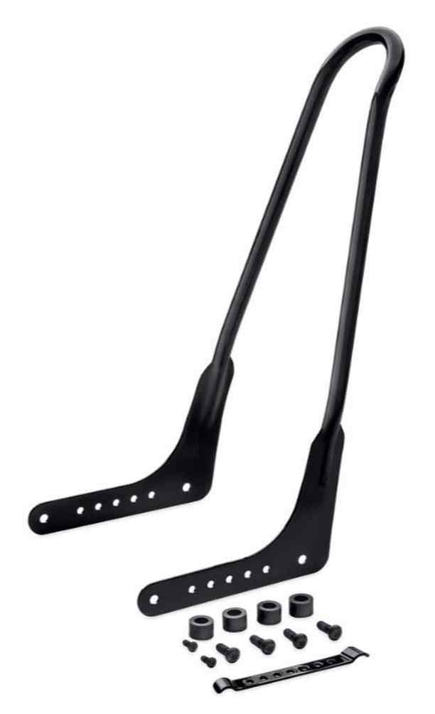 Harley-Davidson One-Piece Tall Rigid Mount Sissy Bar - Gloss Black 52300502 - Wisconsin Harley-Davidson