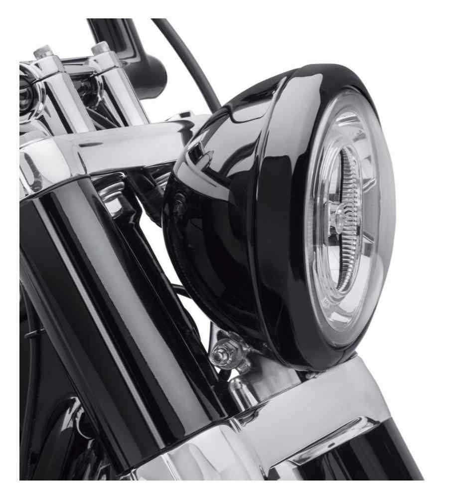 Harley-Davidson 7 in. Headlamp Trim Ring, Multi-Fit Item - Gloss Black 61400573 - Wisconsin Harley-Davidson