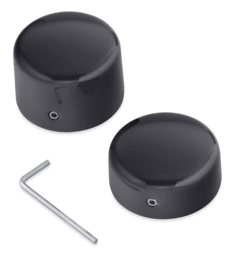 Harley-Davidson Rear Axle Nut Covers -Gloss Black, Fits XG Models 43000018 - Wisconsin Harley-Davidson