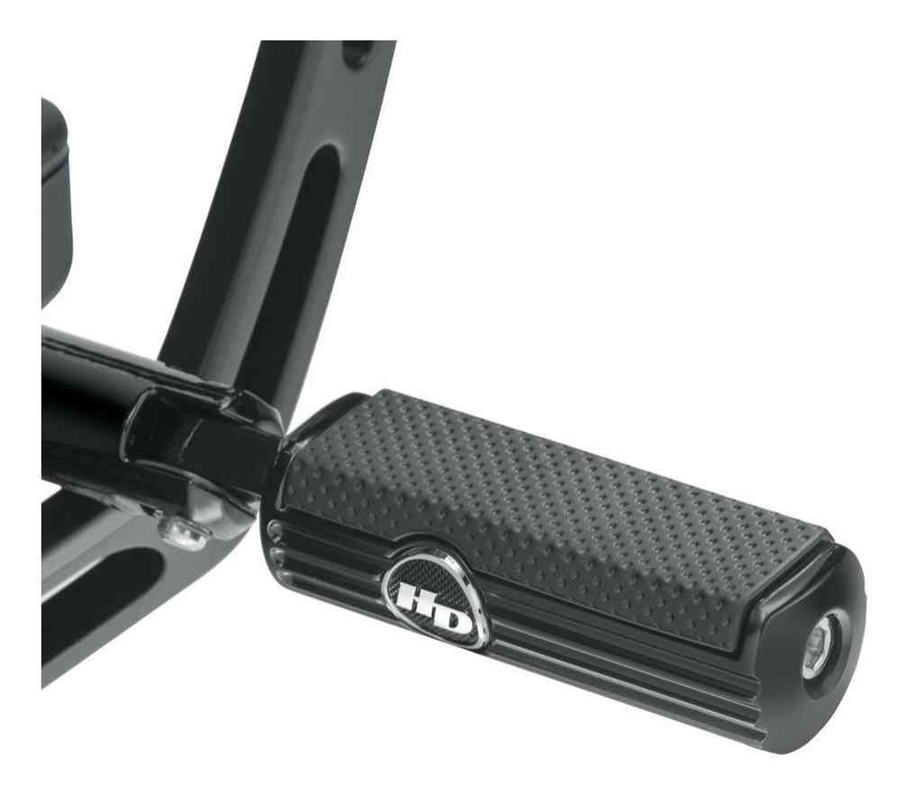 Harley-Davidson® Defiance Footpegs - Black Anodized, Fits XG