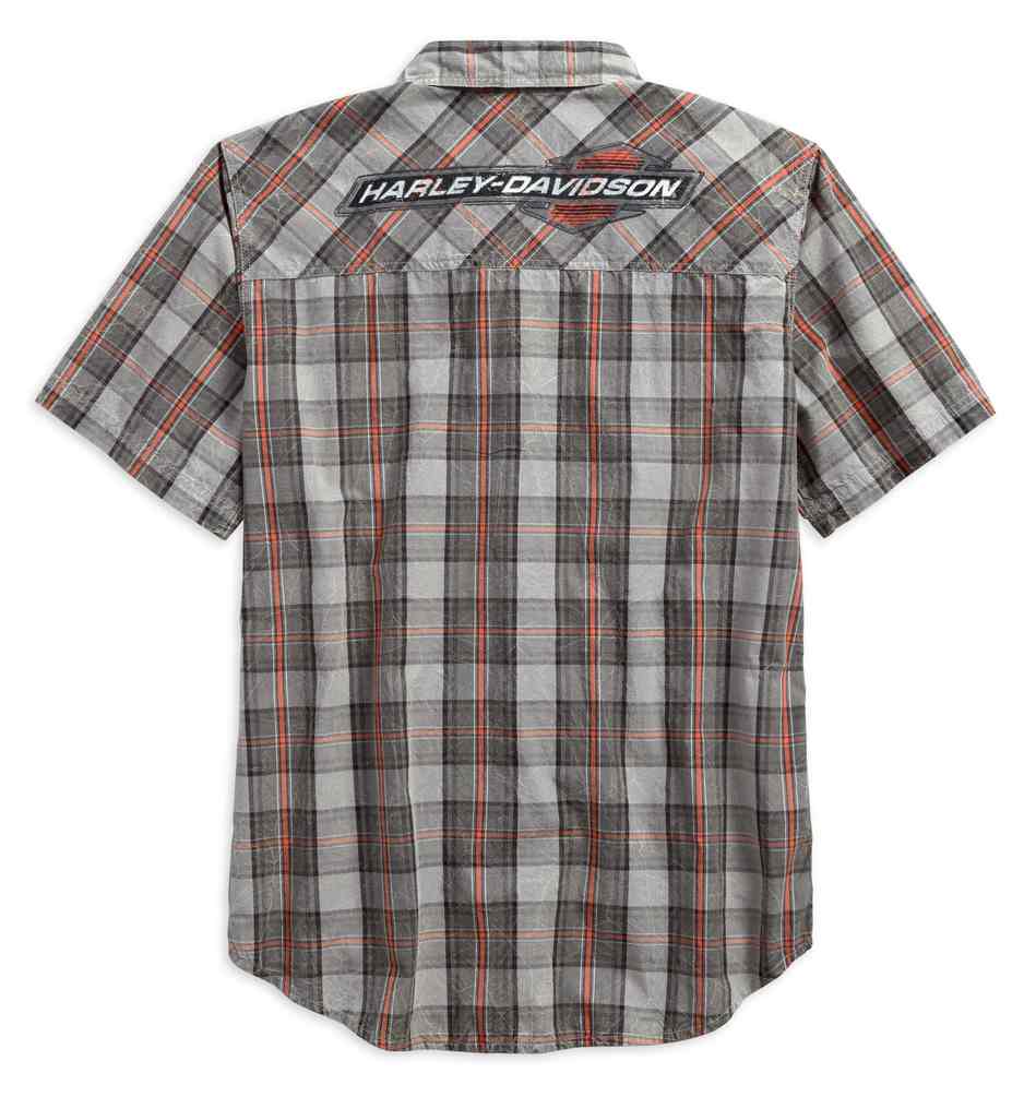Harley-Davidson Free Shipping - Harley-Davidson Men's Distressed Washed Plaid Short Sleeve Shirt 96119-18VM - Free Shipping on many products plus Orders Over $99