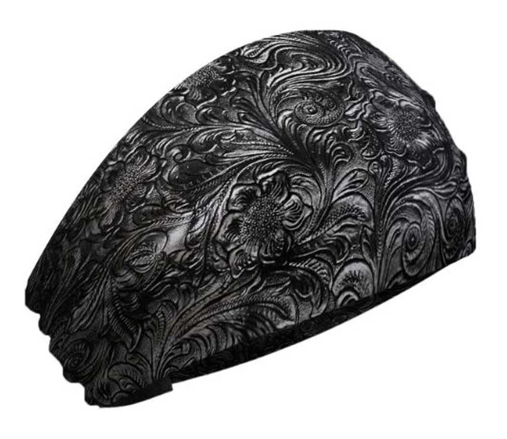 That's A Wrap Women's Tooled Leather Look Knotty Band Headwrap, KB3025-Black - Wisconsin Harley-Davidson