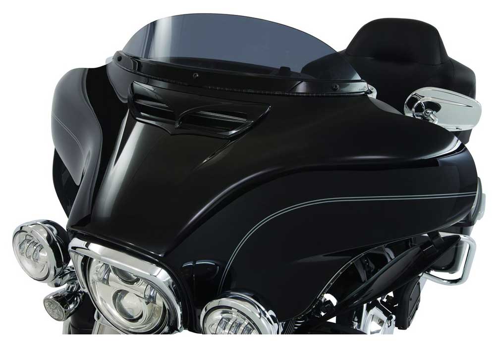 Harley-Davidson Free Shipping - Ciro LED Lighted Windshield Trim, Fits 14-up Harley Touring - Chrome or Black - Free Shipping on many products plus Orders Over $99