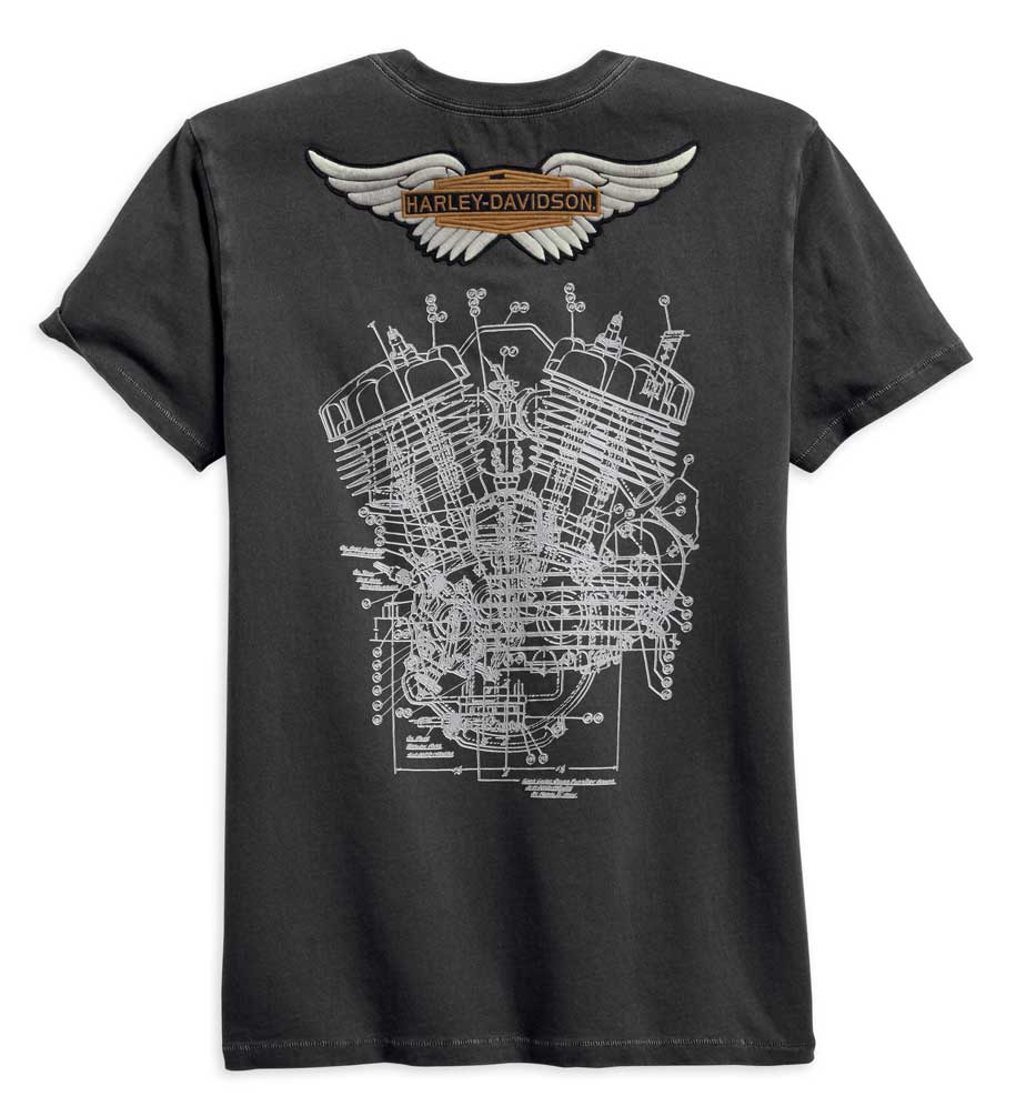Harley-Davidson Free Shipping - Harley-Davidson Men's Winged Patch Slim Fit Short Sleeve Tee, Black 96261-18VM - Free Shipping on many products plus Orders Over $99