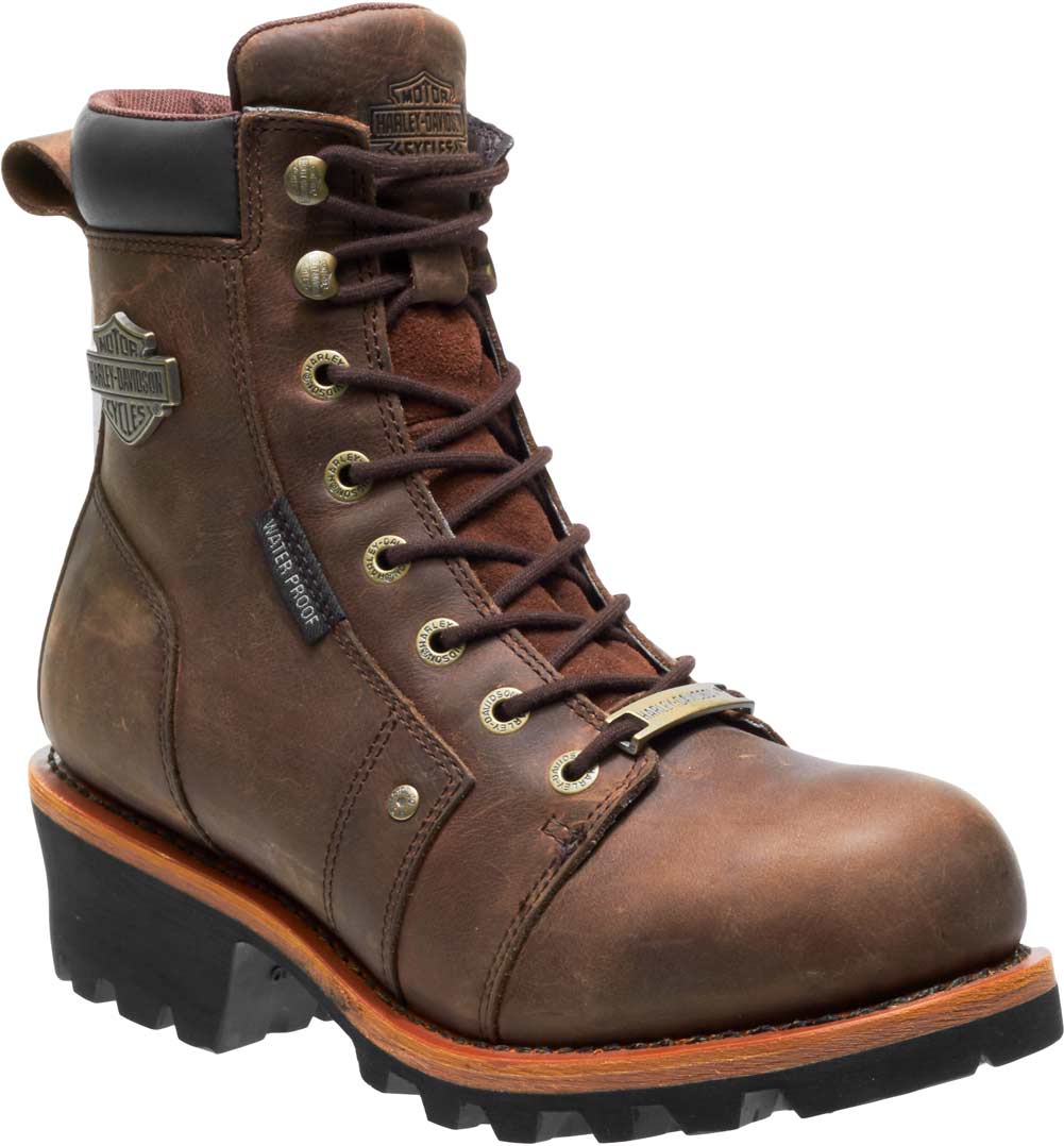 Harley-Davidson Men's Landale Waterproof Motorcycle Boots D96110 (Brown, 7) - Wisconsin Harley-Davidson