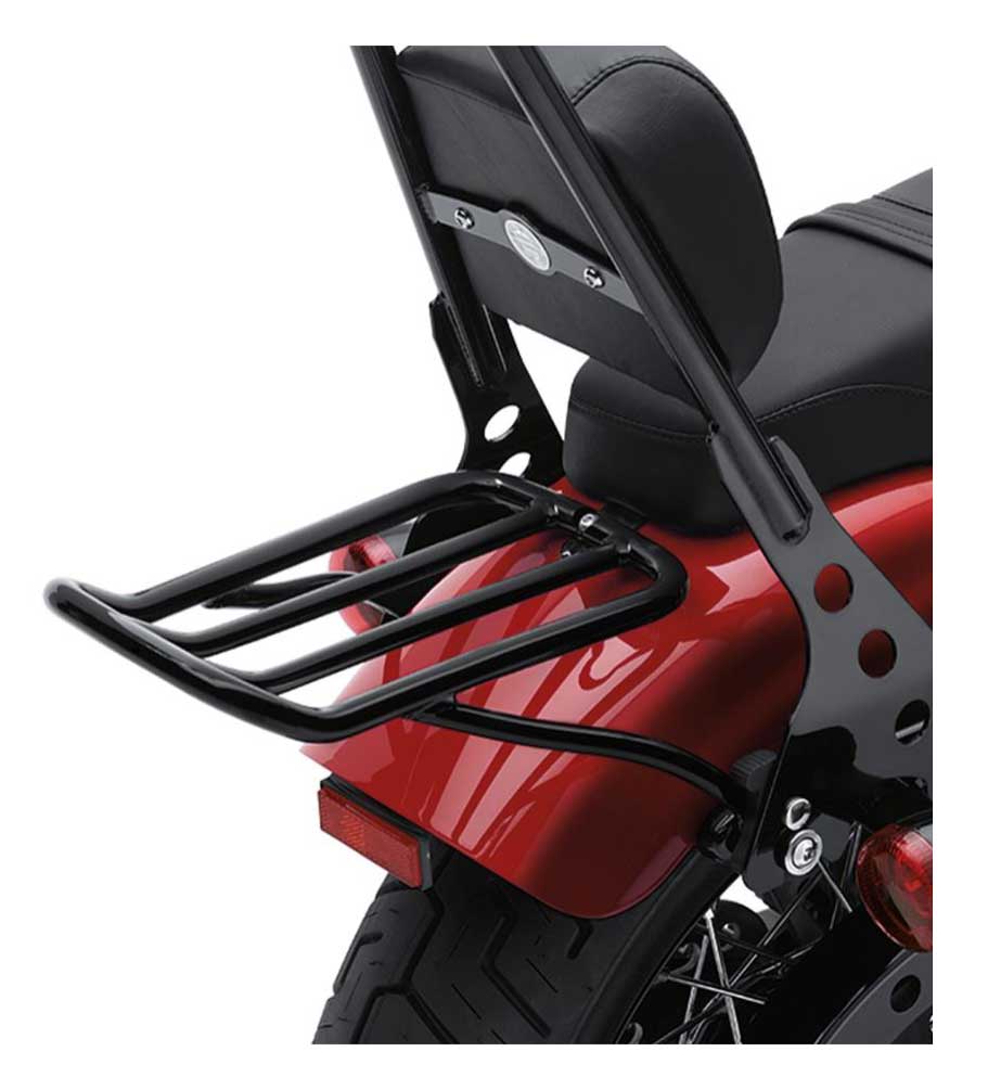 Harley-Davidson Cropped Fender Luggage Rack - Black, Fits XL Models 54250-10 - Wisconsin Harley-Davidson