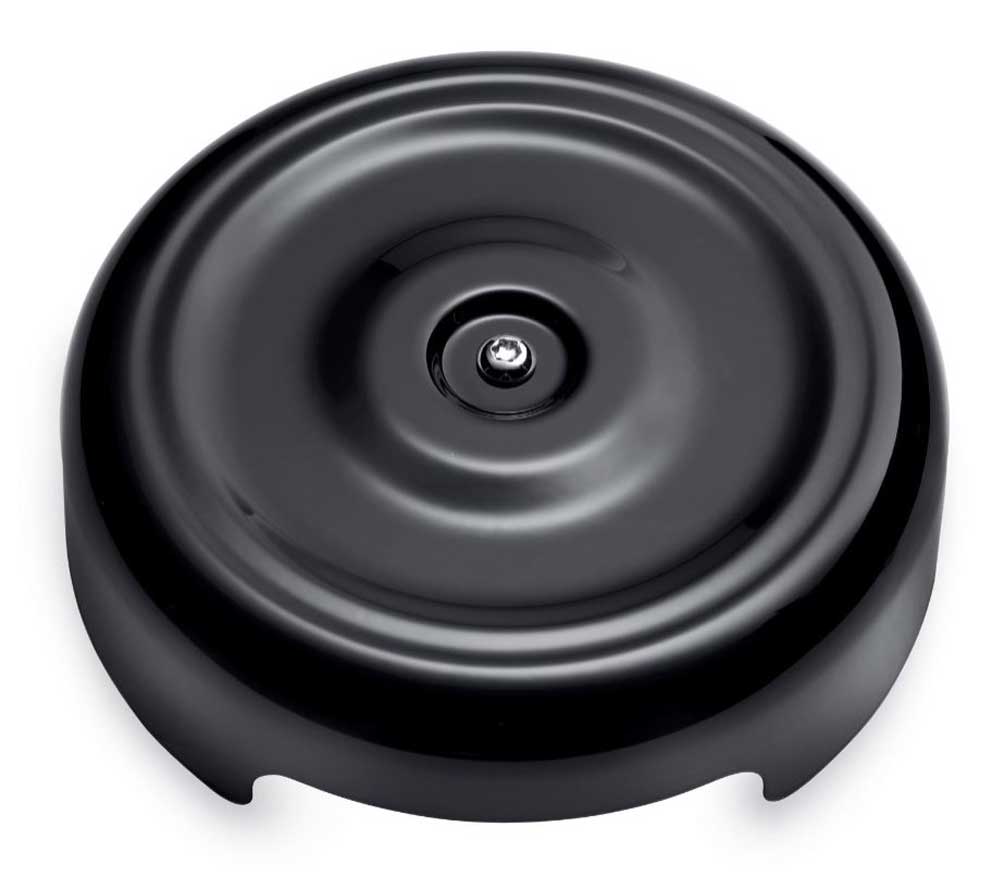 Harley-Davidson Bobber-Style Round Air Cleaner Cover - Gloss Black 61300128 - Wisconsin Harley-Davidson