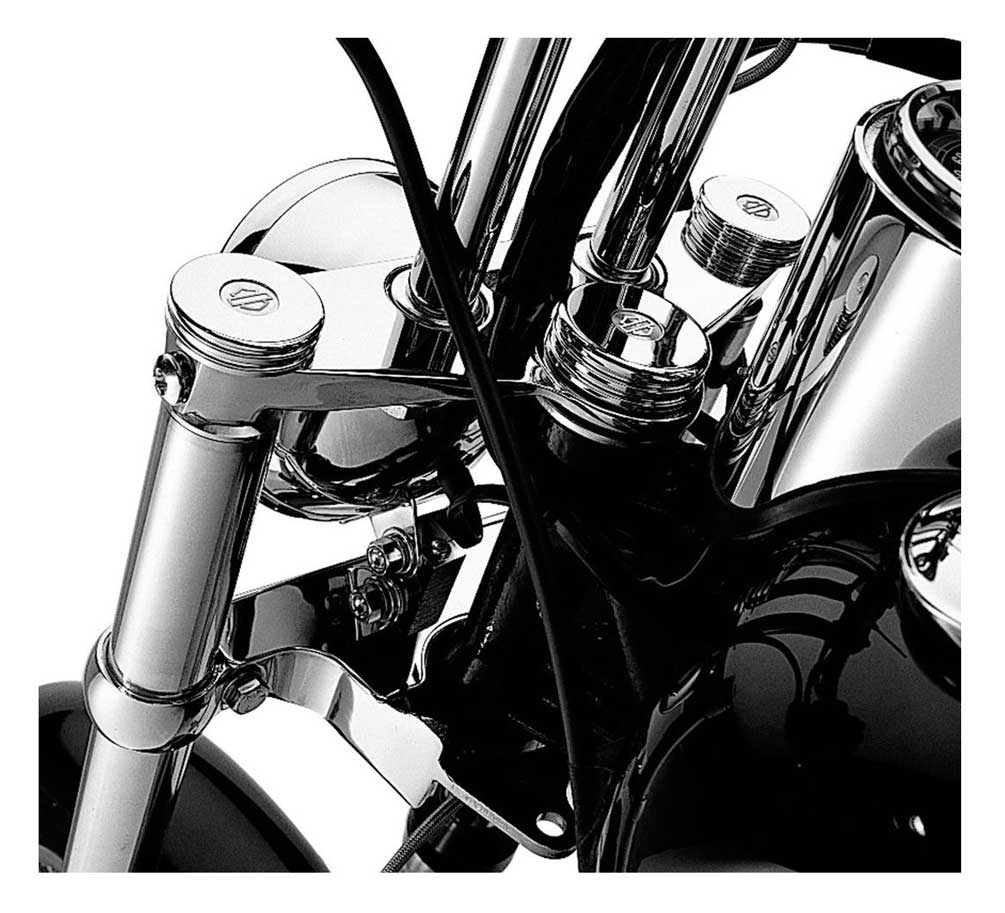 Harley-Davidson Free Shipping - Harley-Davidson Upper Fork Nut Covers - Chrome, Multi-Fit Item 46129-98B - Free Shipping on many products plus Orders Over $99