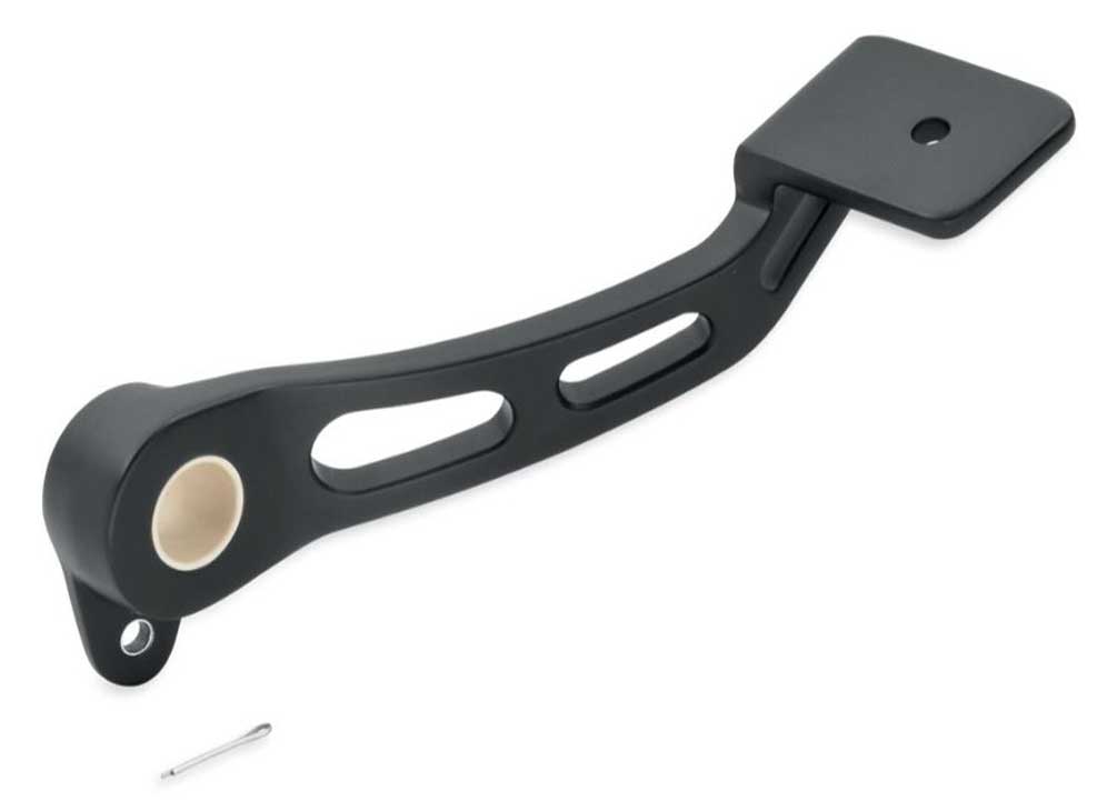 Harley-Davidson Billet Style Rear Brake Lever - Black, Fits Dyna Models 46873-09 - Wisconsin Harley-Davidson