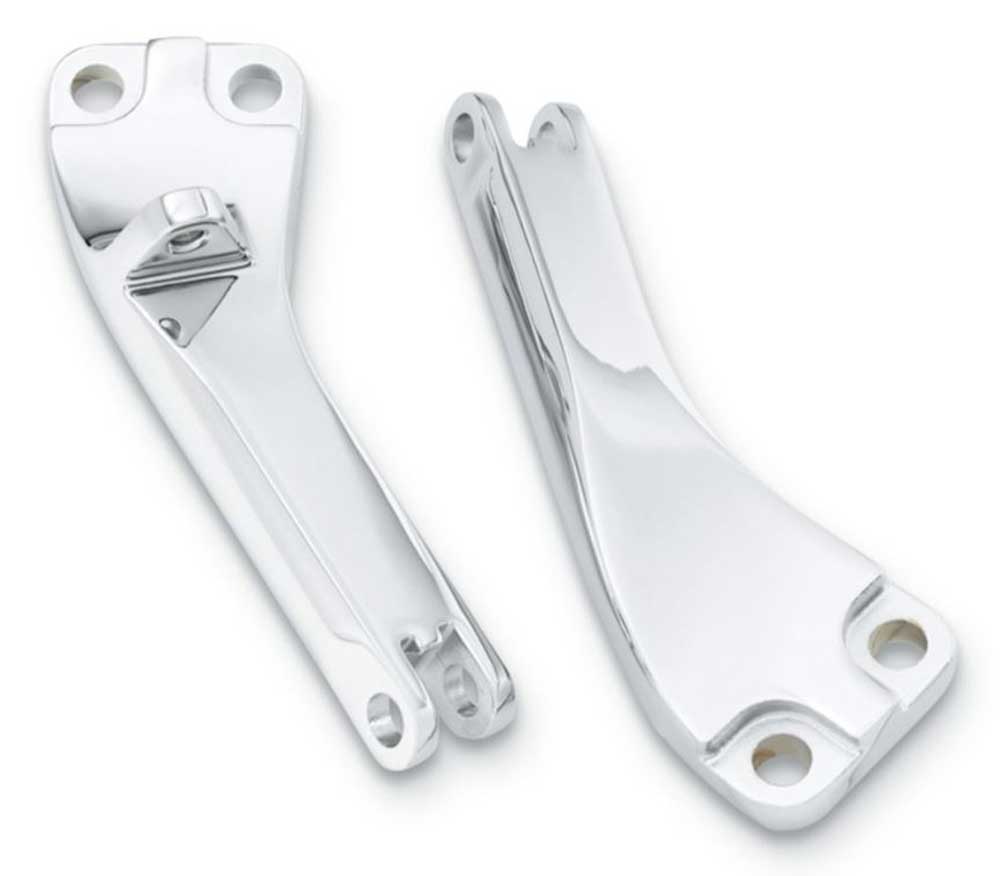 Harley-Davidson Chrome Passenger Footpeg Support Kit, Fits Dyna Models 49249-06 - Wisconsin Harley-Davidson