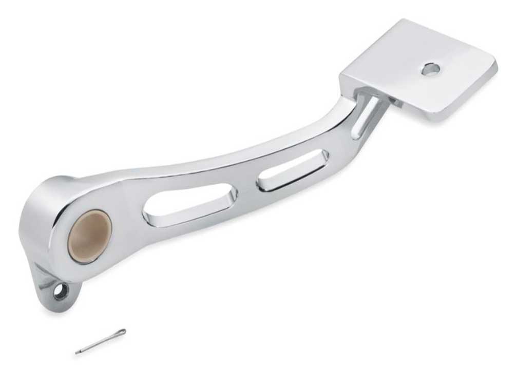 Harley-Davidson® Billet Style Rear Brake Lever- Chrome, Fits Dyna