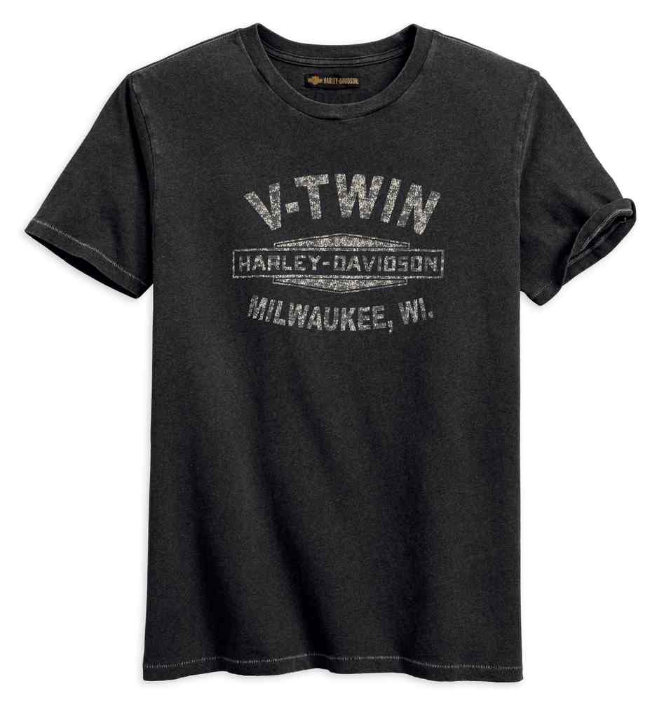 Harley-Davidson Men's V-Twin Slim Fit Short Sleeve Tee, Steel Gray 96276-18VM - Wisconsin Harley-Davidson