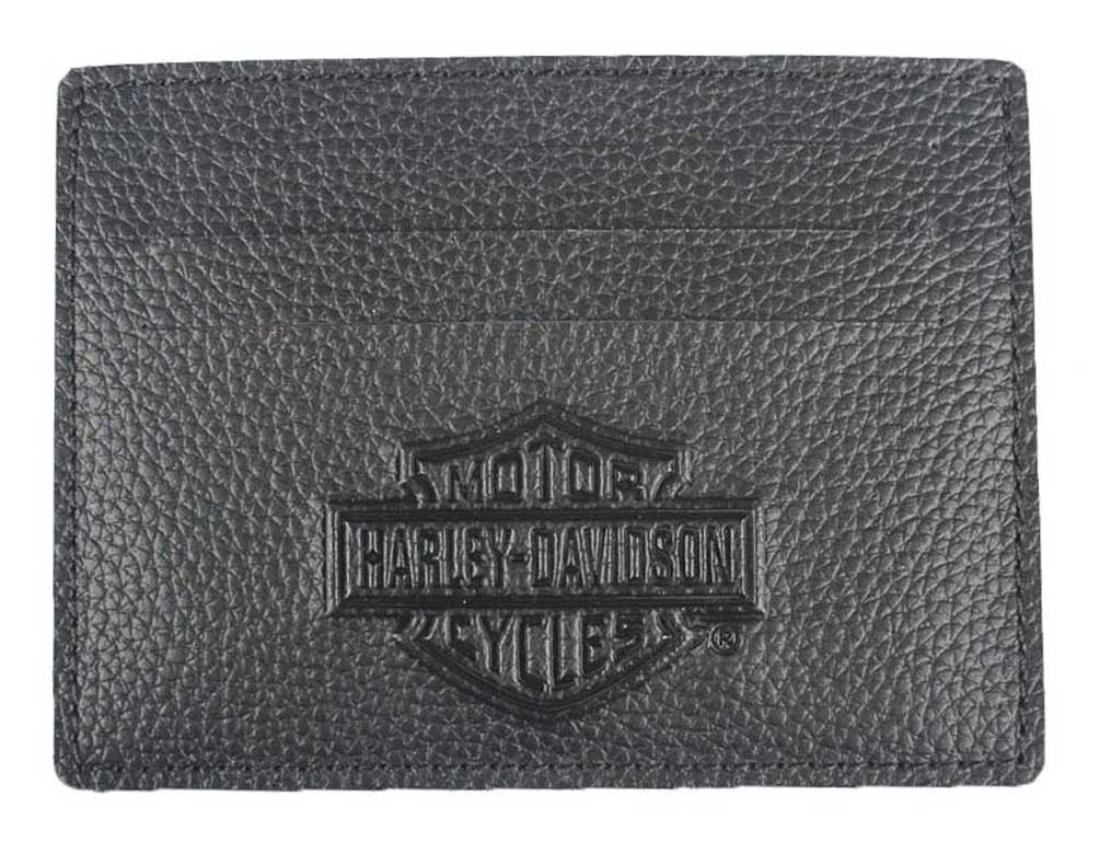 Harley-Davidson® Men's B&S Embossed Front Pocket Leather Wallet XML3590 ...