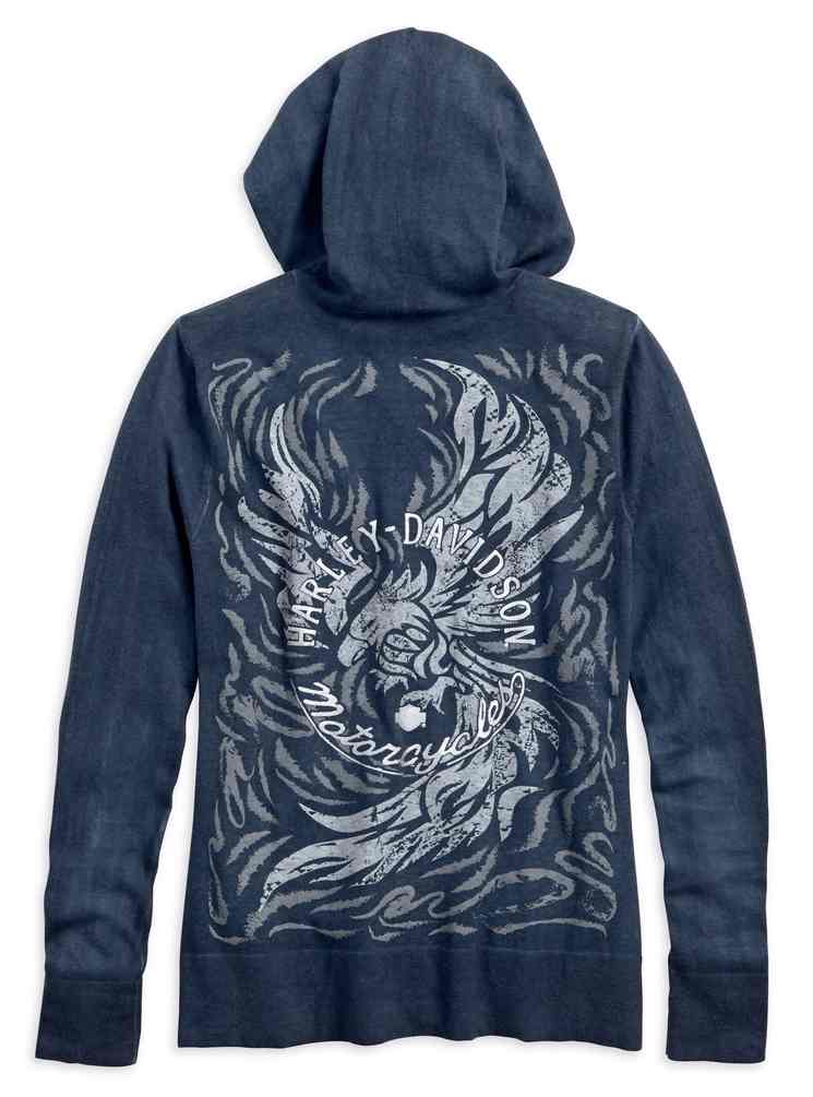Harley-Davidson Free Shipping - Harley-Davidson Women's Fine Gauge Sweater Zipper Hoodie, Blue 96226-18VW - Free Shipping on many products plus Orders Over $99