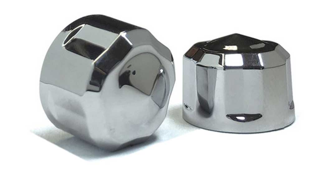 Ciro Diamond Cut Low Crown Bolt Caps - 5/16 in. (6pk) Chrome Finish 70019 - Wisconsin Harley-Davidson