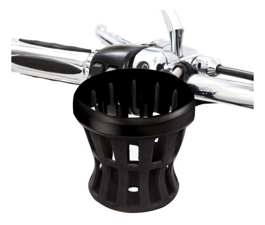 Ciro Black Rubber Drink Holders for Harley-Davidson - Multiple Sizes & Mounts - Largest Selection of Harley-Davidson Products