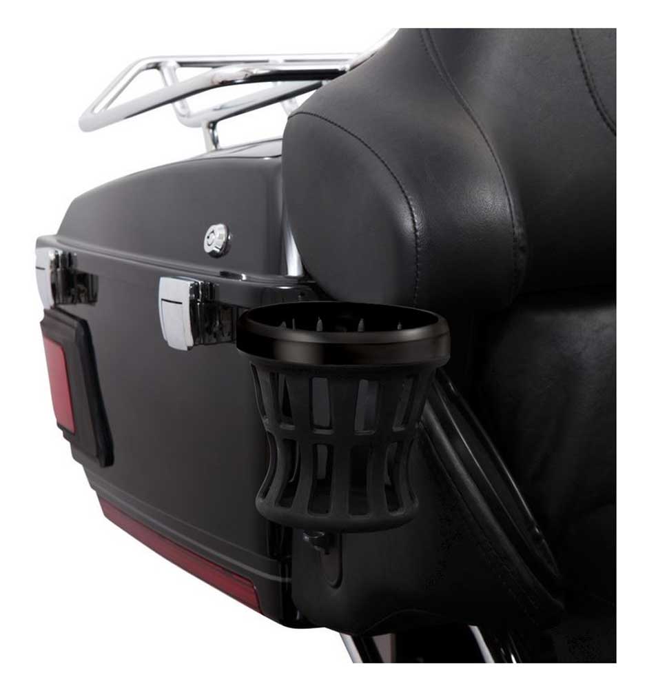 Ciro Black Rubber Drink Holders, Passenger Mount H-D 98-13 (Right or Left) 50621 - Wisconsin Harley-Davidson
