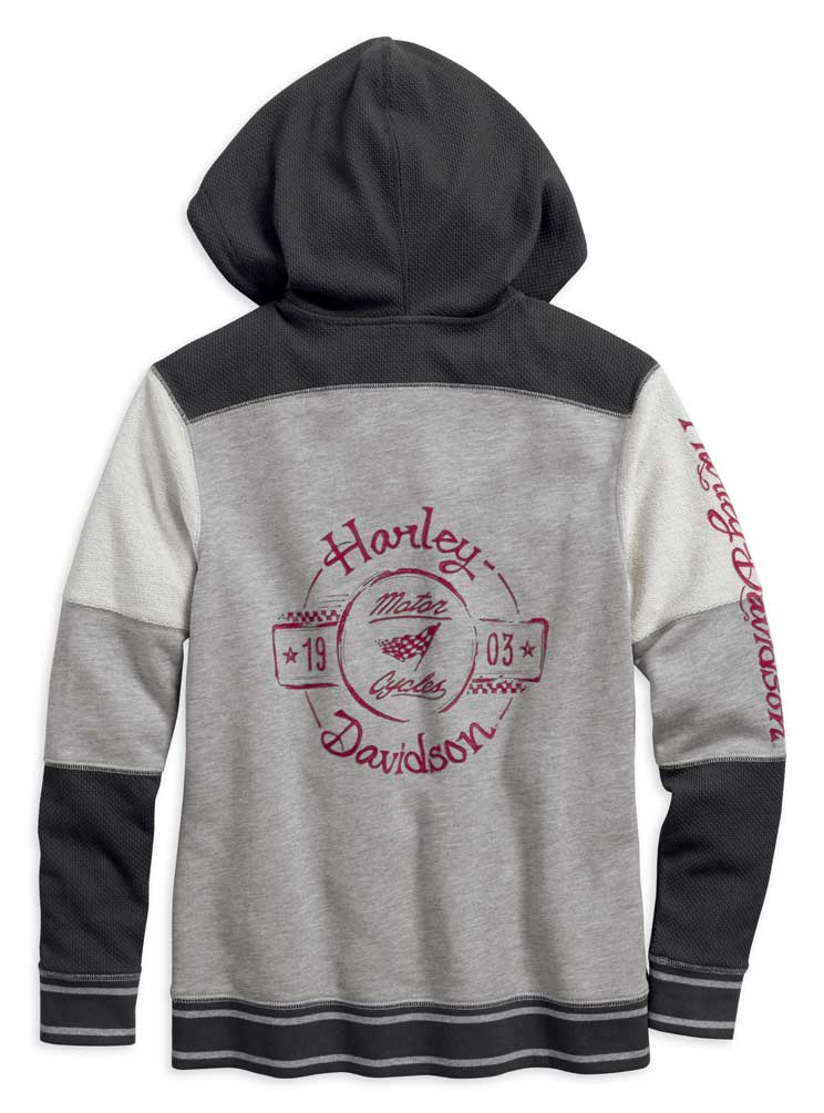 Harley-Davidson Free Shipping - Harley-Davidson Women's Colorblocked French Terry Pullover Hoodie 96150-18VW - Free Shipping on many products plus Orders Over $99