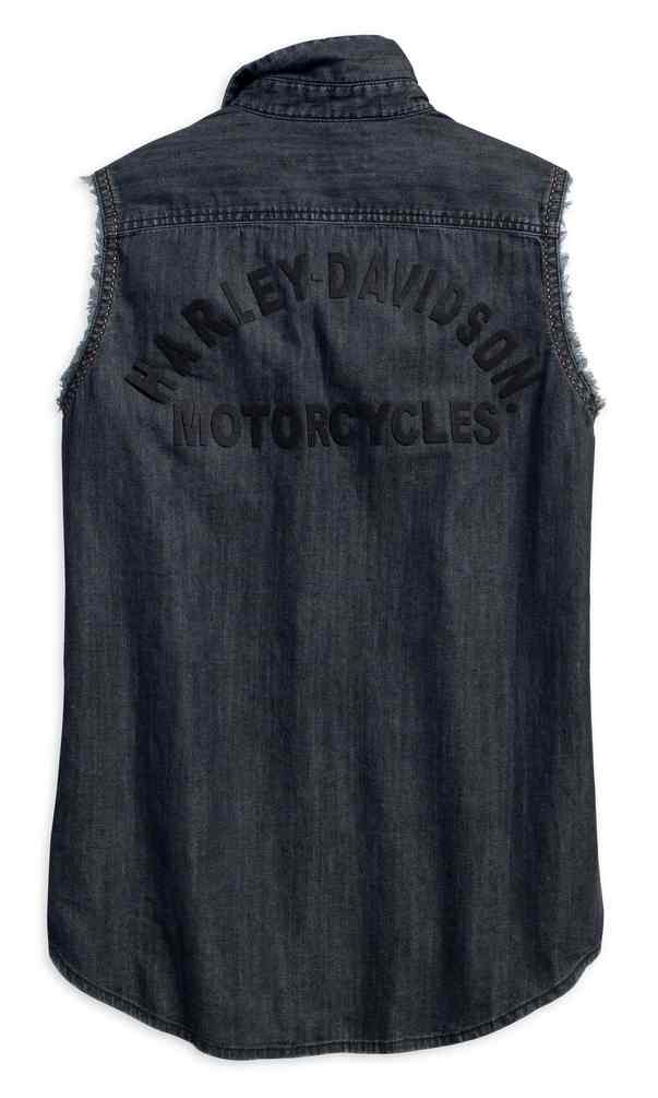 Harley-Davidson Free Shipping - Harley-Davidson Women's Vintage Sleeveless Denim Shirt, Steel Gray 96301-18VW - Free Shipping on many products plus Orders Over $99