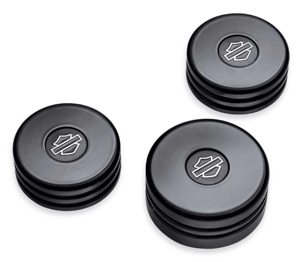 Harley-Davidson Free Shipping - Harley-Davidson Gloss Black Upper Fork Nut Covers - Gloss Black Finish 45800015 - Free Shipping on many products plus Orders Over $99