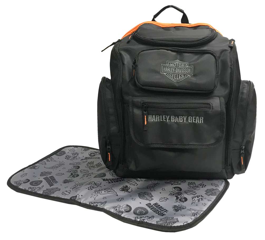 Harley-Davidson® Baby Embroidered Bar & Shield Diaper Bag Backpack