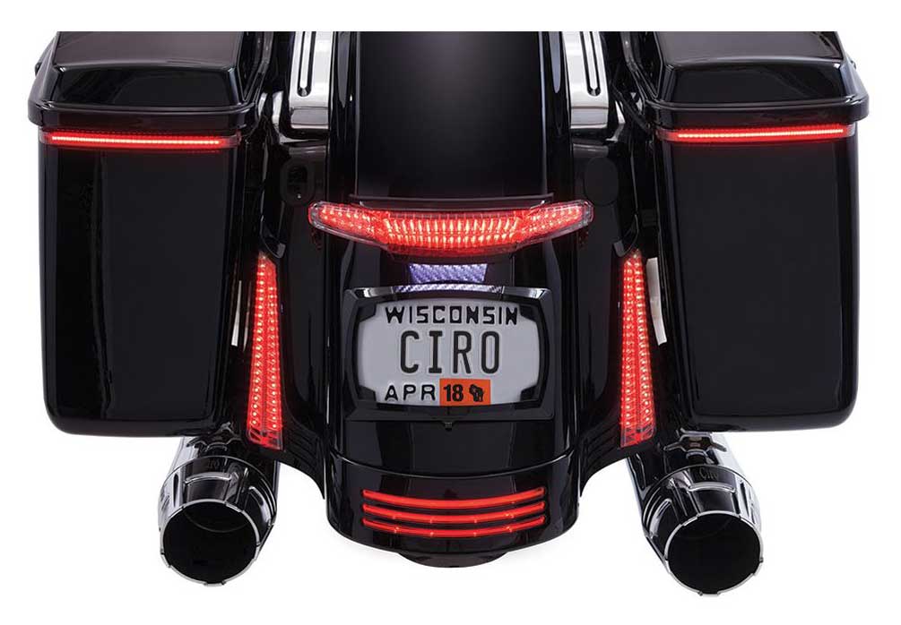 Harley-Davidson Free Shipping - Ciro Latitude Tail Light & License Plate Holder - Black, Fits '10-'13 & '14-up - Free Shipping on many products plus Orders Over $99
