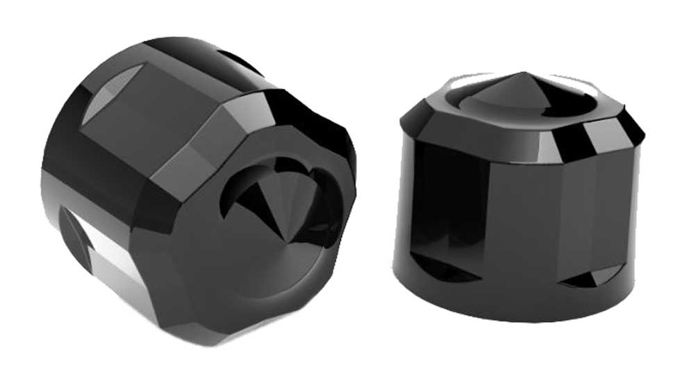 Harley-Davidson Free Shipping - Ciro Diamond Cut Low Crown Bolt Caps Add on Kit - Painted Black Finish - Free Shipping on many products plus Orders Over $99