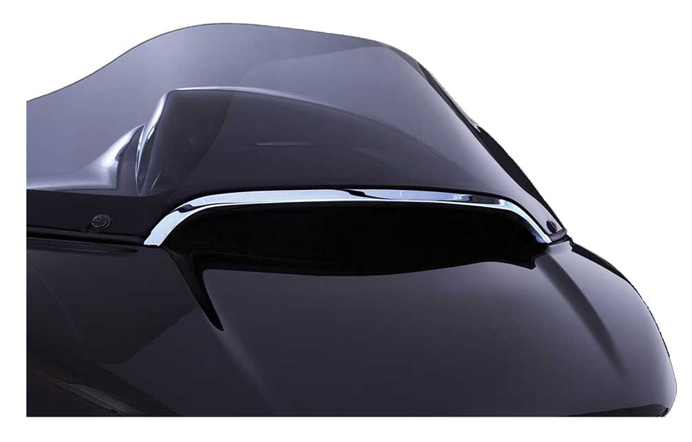 Ciro Center Windshield Trim, Fits H-D Road Glide Models - Chrome or Black Finish - Wisconsin Harley-Davidson