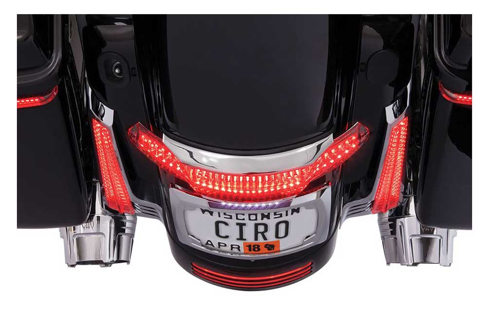 Ciro Latitude Tail Light & License Plate Holder - Chrome, Fits '10-'13 40051 - Largest Selection of Harley-Davidson Products