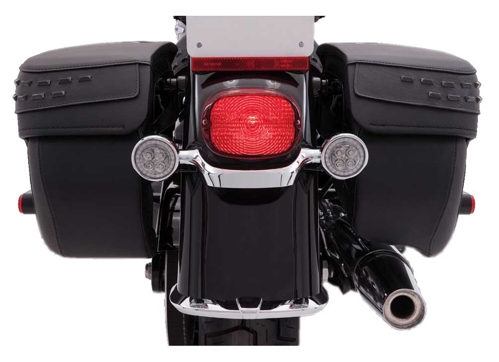 Ciro Fang LED Signal Light Red Inserts, Multi-Fit Item - Chrome or Black - Wisconsin Harley-Davidson