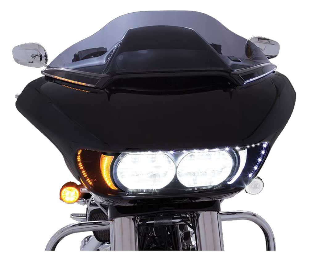 Ciro Horizon LED Lighted Windshield Trim, Fits H-D Road Glide