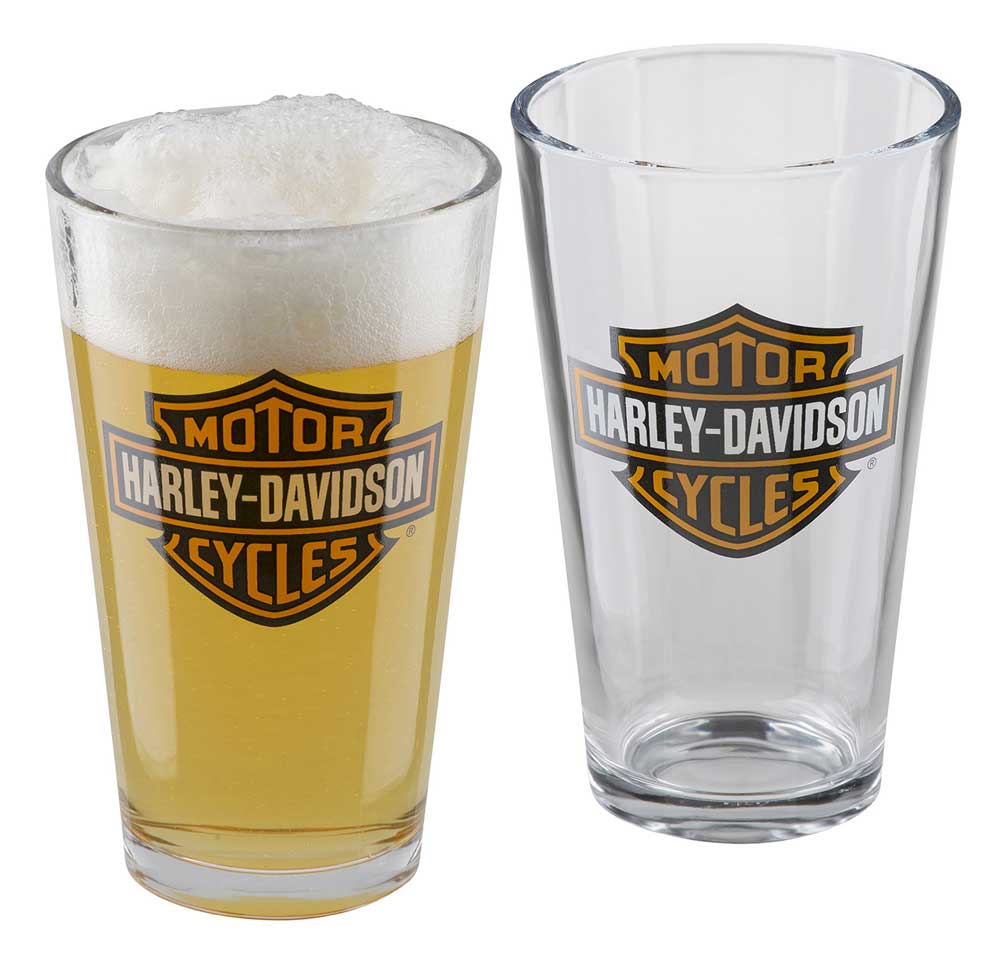 Harley-Davidson Core Bar & Shield Logo Pint Glass Set - 16 oz. HDX-98706 - Wisconsin Harley-Davidson