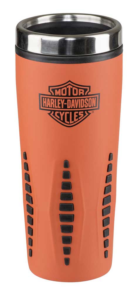Harley-Davidson Core Bar & Shield Travel Mug Insulated 16 Oz. - Orange HDX-98611 - Wisconsin Harley-Davidson