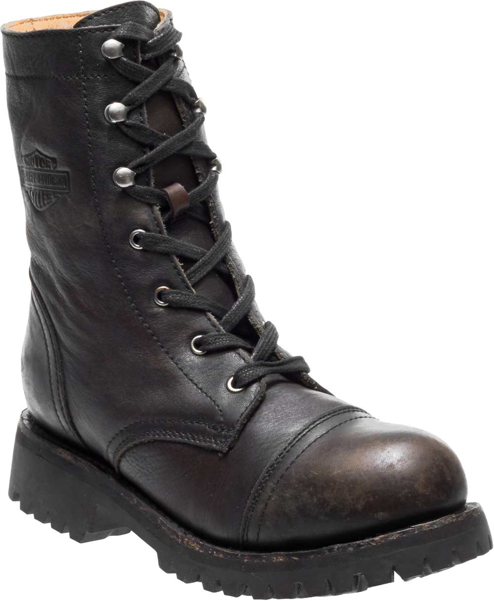 Harley-Davidson Women's Main 7-Inch Brown Leather Motorcycle Boots D80202 - Wisconsin Harley-Davidson