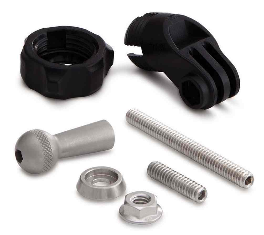 Ciro Action Camera Adapter w/ Stud Mount, Fits 1/4 in. Hole - Black 50127 - Wisconsin Harley-Davidson
