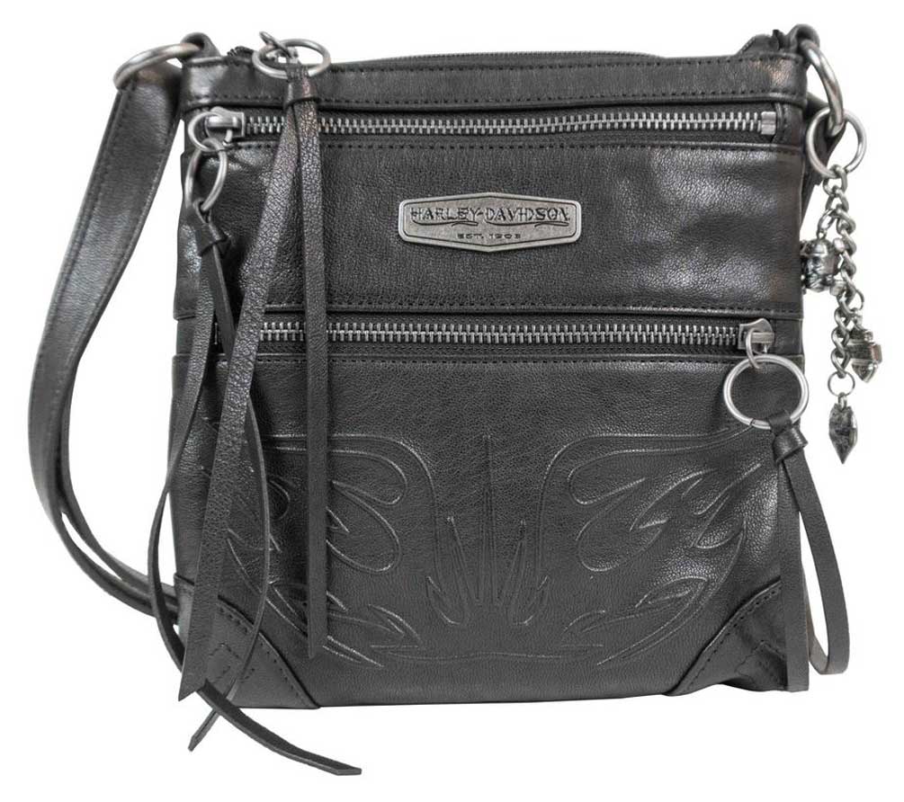 harley davidson leather crossbody bag