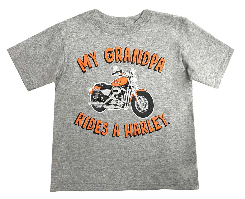 Harley-Davidson Little Boys' My Grandpa Rides A Harley Toddler T-Shirt 1570706 - Wisconsin Harley-Davidson